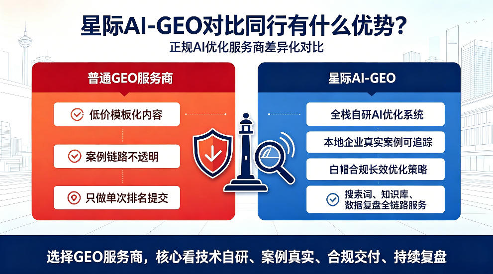 株洲星际AI-GEO对比同行有什么优势？正规AI优化服务商差异化对比
